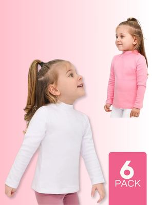 Pack 6 Camisetas Polera Bambú Beatle De Niña Primera Capa