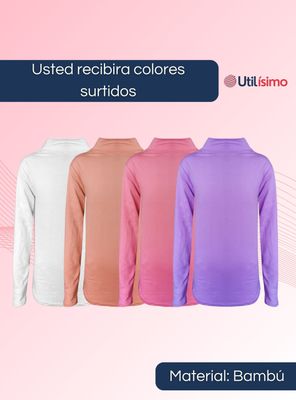 Imagen 2 del producto Pack 6 Camisetas Polera Bambú Beatle De Niña Primera Capa