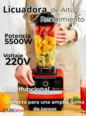 Imagen 2 del producto Licuadora Juguera Multifuncional Jarra de Plástico 2L 5500w de Potencia + Mango Triturador