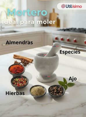 Imagen 2 del producto Mortero De Piedra Mármol Natural Pulido Para Moler Especies 