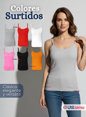 Imagen 2 del producto Camiseta Polera Pabilo Básica Lisa y Transpirable  Mujer Colores Surtidos