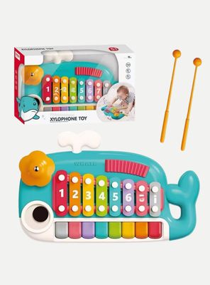 Juguete Xilófono Piano 5 en 1 para Niña o Niño Interactivo Notas Multicolor
