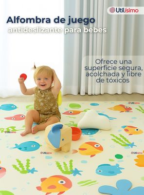 Imagen 2 del producto Alfombra Antigolpe Tapete Plegable Reversible para Bebés tamaño de 200cm