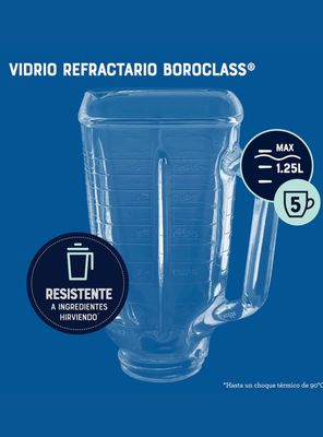 Imagen 2 del producto Licuadora clásica Oster® Cromo Perilla ergonómica de 3 velocidades BLST4655