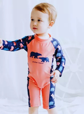 Imagen 2 del producto Traje de Baño Enterito Manga Larga Niño Jump Kids Oso.