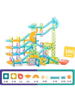Imagen 2 del producto Juguete Pista Armable Lego Magnético de 160 Piezas Niño Niña