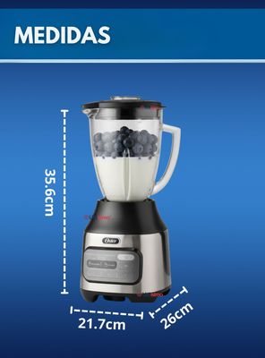 Imagen 2 del producto Licuadora Oster® con tecnología reversible, 2 programas automáticos y 3 velocidades + pulso