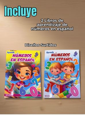 Imagen 2 del producto Pack 2 Libros De Aprendizaje Números En Español Educativo Diseños Surtidos