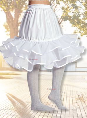 Falso para Vestido Niña y Juvenil Fiestas Patrias Color Blanco