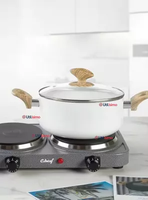 Cocina Eléctrica 2 Platos Cocinilla Portátil 2000W