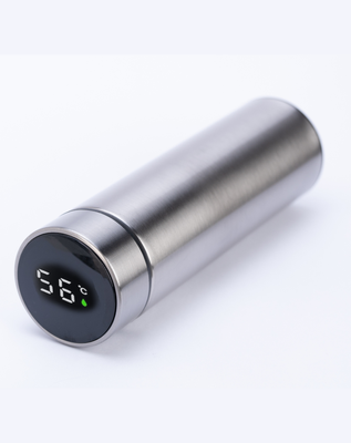 Termo Inteligente Vaso Digital Táctil Taza Led Smart Cup Plateado