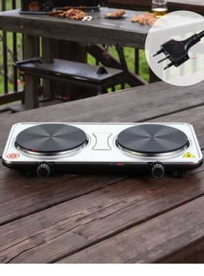 Cocina Encimera Eléctrica 2 Platos 2000W Cocinilla Premium