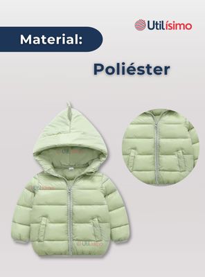 Imagen 2 del producto Parka Dinosaurio Con Capucha Manga Larga Niño Verde