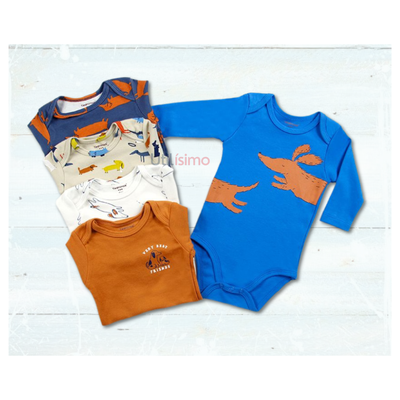 Imagen 2 del producto Pack 5 Bodys Tedmimak Niño Manga Larga Perritos Varios