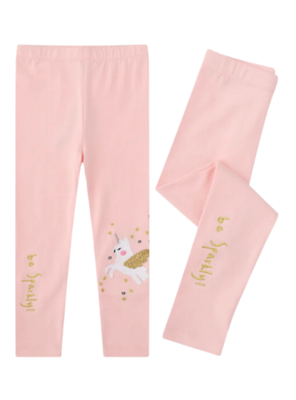 Calzas Niña Unicornio Be Sparkly Rosa Jump Kids 100% Algodón