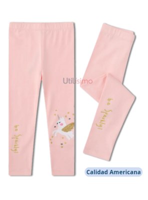 Imagen 2 del producto Calzas Niña Unicornio Be Sparkly Rosa Jump Kids 100% Algodón