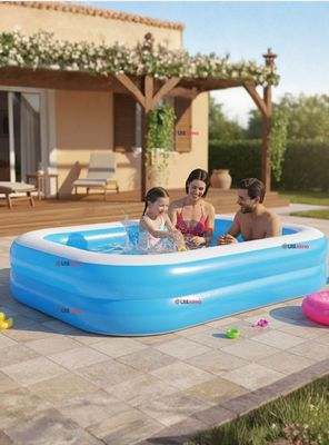 Piscina Inflable Rectangular 262x175x51 CM de Color Azul