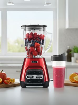 Licuadora Oster® Roja Programas Automáticos,Tecnología