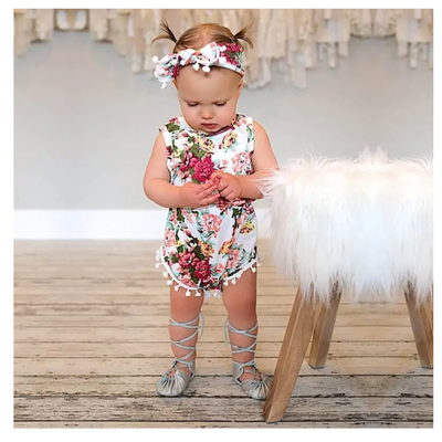 Imagen 2 del producto Body Floreado con Cinta para Bebé Niña Jump Kids Blanco