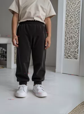 Buzo Forrado de Polar Niños Pantalón Negro