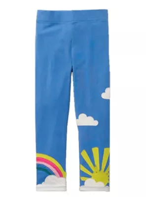 Calzas Niña Arco Iris Sol Azul Jump Kids 100% Algodón