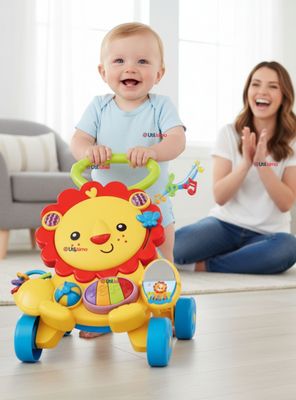 Andador Caminador Multifuncional Juguete Musical para Bebé León Niña y Niño
