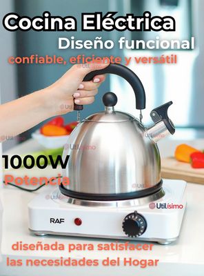 Imagen 2 del producto Cocina Eléctrica Portátil 1 Plato 1000W de Potencia Color blanco