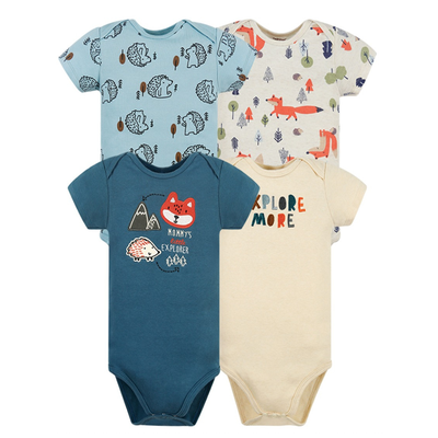 Imagen 2 del producto Pack de 4 Bodys Bebé Niño Tedmimak Manga Corta Surtido