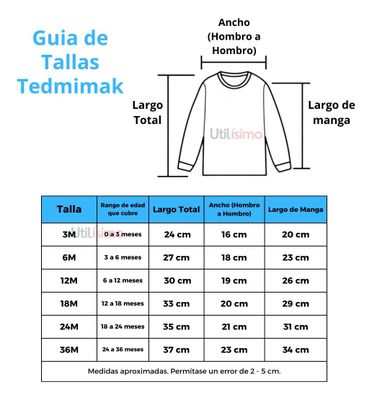 Imagen 2 del producto Set de 2 Camisetas de Algodón Manga Larga Tedmimak