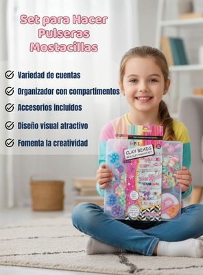 Imagen 2 del producto Set De Mostacillas Bisutería Juguete Kit Para Crear Pulseras Y Collares para Niñas