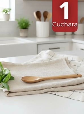 Cuchara de Madera de Bambú Con Mango Largo Utensilio de Cocina