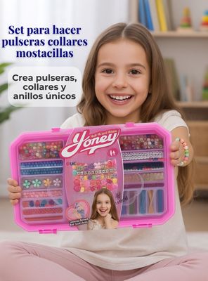 Imagen 2 del producto Set De Mostacillas Juguete Para Armar y Crear Pulseras Collares para Niñas 