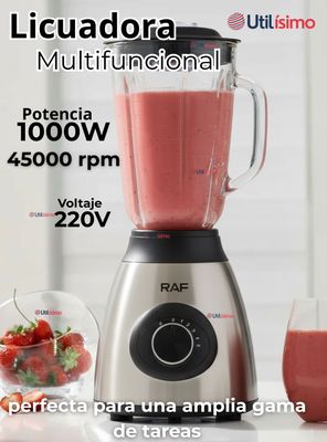 Imagen 2 del producto Licuadora Juguera Multifuncional 2 en 1 Picadora Jarra de Vidrio 1000W potencia