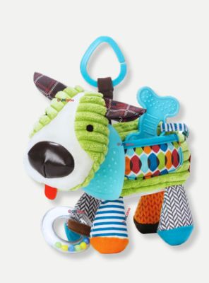 Juguete Peluche Animales Sensorial Con Mordedor Sonajero Diseño Perrito para Niña y Niño