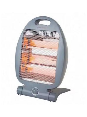 Calefactor Estufa Halógeno 800w Bajo Consumo Oficina Gris