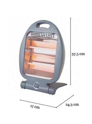 Imagen 2 del producto Calefactor Estufa Halógeno 800w Bajo Consumo Oficina Gris