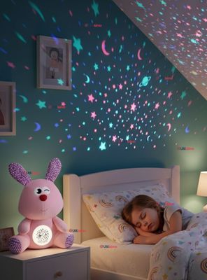 Peluche de Conejo Espantacuco Con Luz Y Sonido Para Bebé Niño Niña