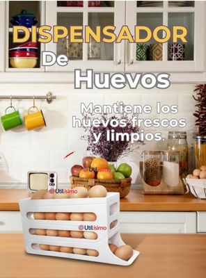 Imagen 2 del producto Organizador Dispensador De Huevos Cocina Huevera 4 Niveles
