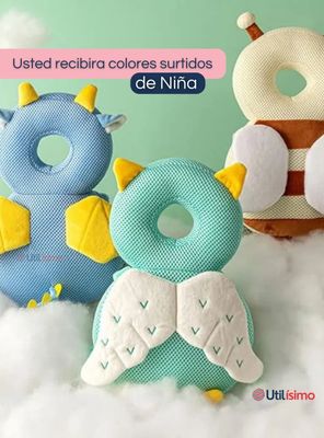 Imagen 2 del producto Mochila Protectora Cabeza Bebé Niña Antigolpes Almohadilla Ajustable Surtido