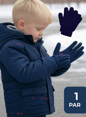 Guantes 11cm Escolares Niña y Niño Azul Oscuro