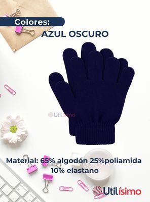 Imagen 2 del producto Guantes 11cm Escolares Niña y Niño Azul Oscuro