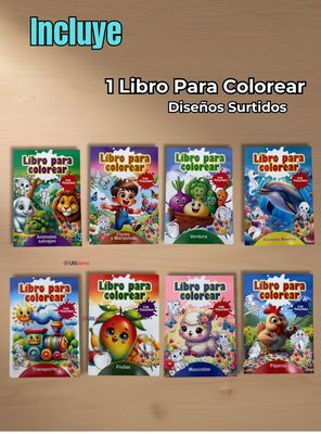 Imagen 2 del producto Libro Para Colorear Pintar Educativo Con Stickers Diseños Surtidos