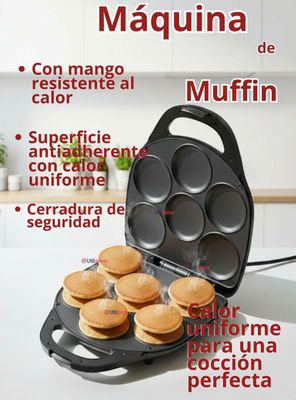 Imagen 2 del producto Máquina De Muffins Mini Panqueques Arepas Huevos y  Pasteles