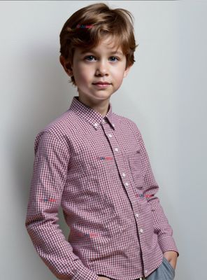 Camisa Huaso Cuadrillé Manga Larga 100% Algodón Cuadro Rojo y Negro