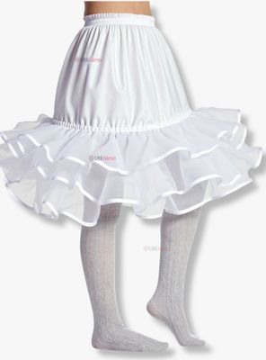 Falso para Vestido Niña Fiestas Patrias Color Blanco