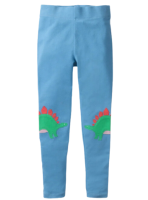 Calzas Niña Dinosaurio Azul Jump Kids 100% Algodón