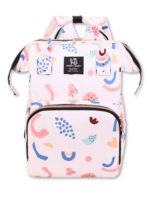 Imagen 1 del producto Mochila Maternal Oxford Bolso Pañalera Infantil Térmica e Impermeable White Pink