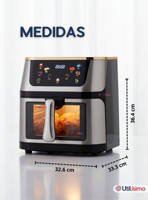 Imagen 2 del producto Freidora De Aire 13.5 Litros Grande Extra Larga 2200W de Potencia Cocina Hogar