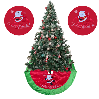 Imagen 1 del producto Faldón Pie De Árbol Navidad 90 cm Diámetro Estampado Santa Claus