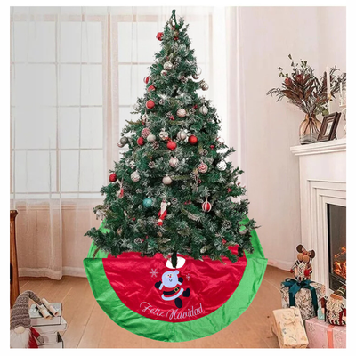 Imagen 2 del producto Faldón Pie De Árbol Navidad 90 cm Diámetro Estampado Santa Claus